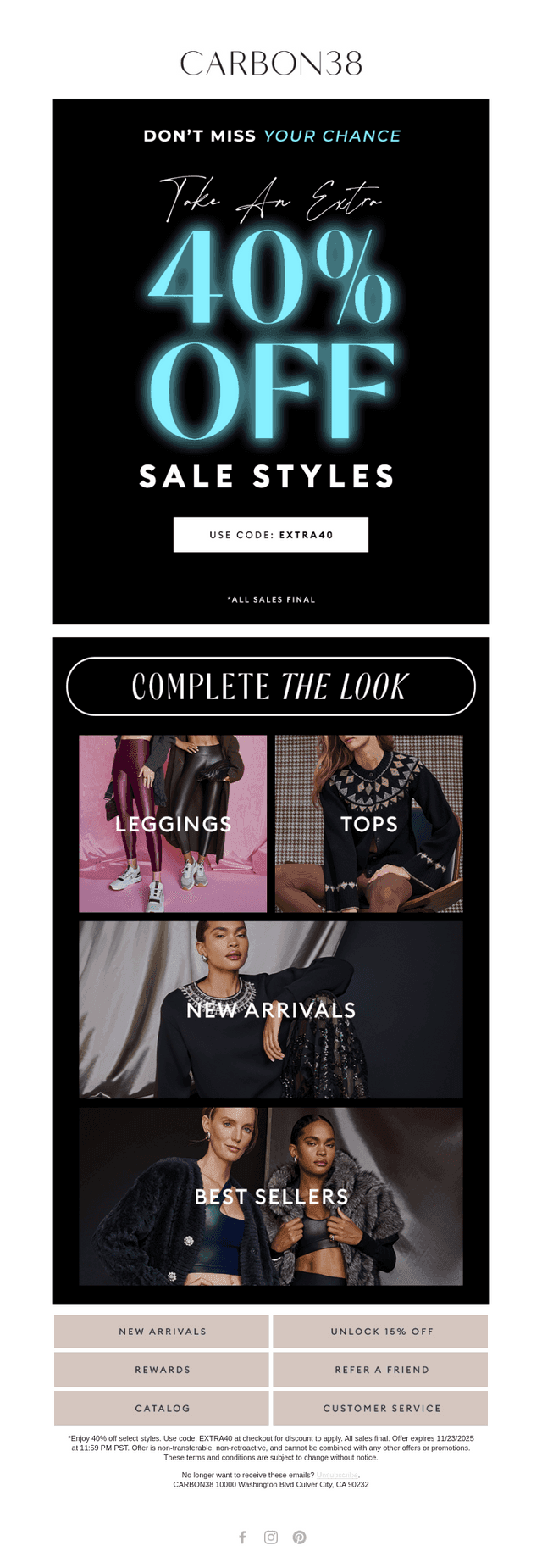 Treat Yourself: Extra 40% off