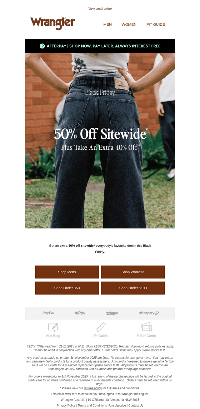 50% off sitewide + extra 40% off everything*