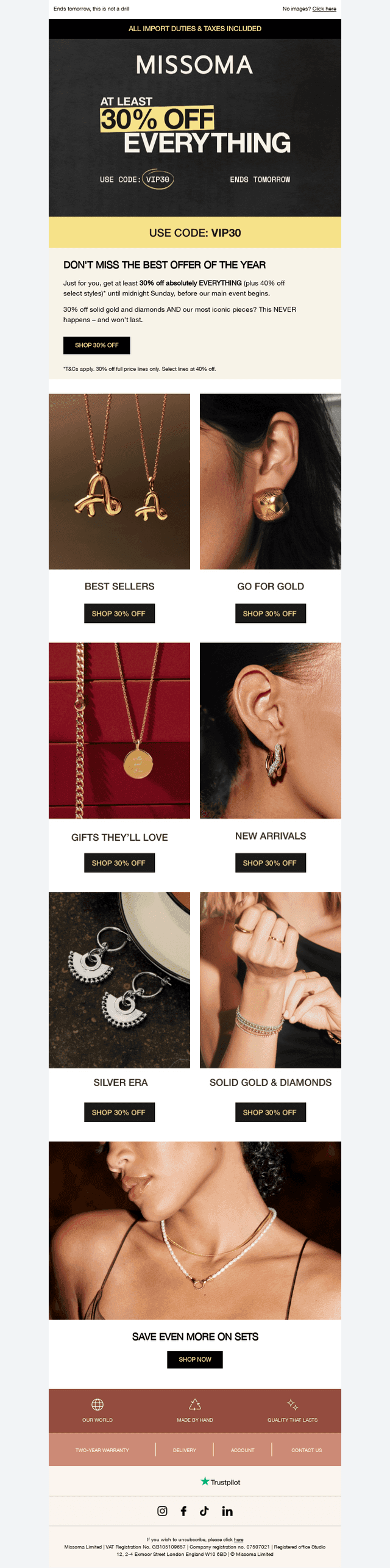 It's now or never: 30% off EVERYTHING