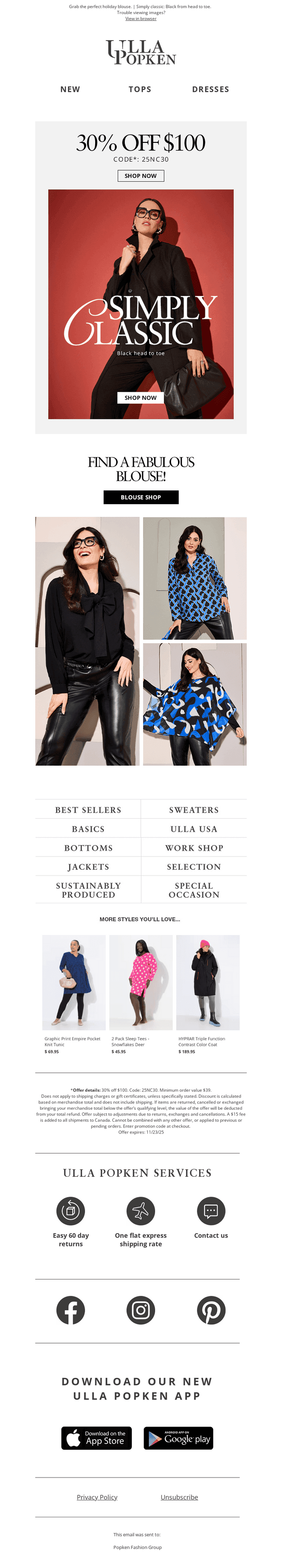Complete the Look: 30% OFF $100+