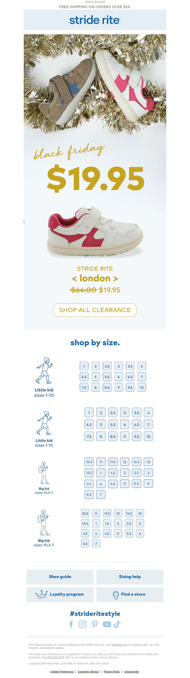 Stride Rite email from Sat, Nov 22, 2025