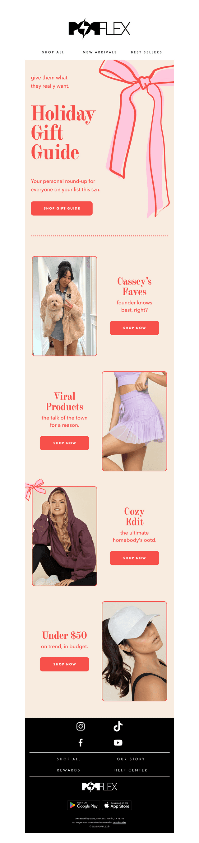 POPFLEX email from Sat, Nov 22, 2025