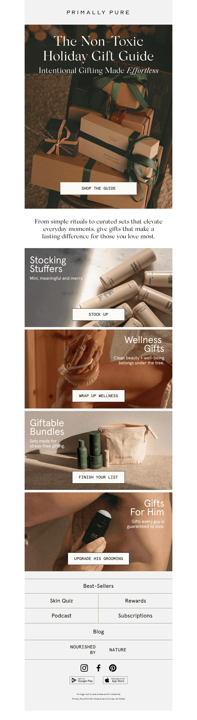 Primally Pure Skincare email from Sat, Nov 22, 2025