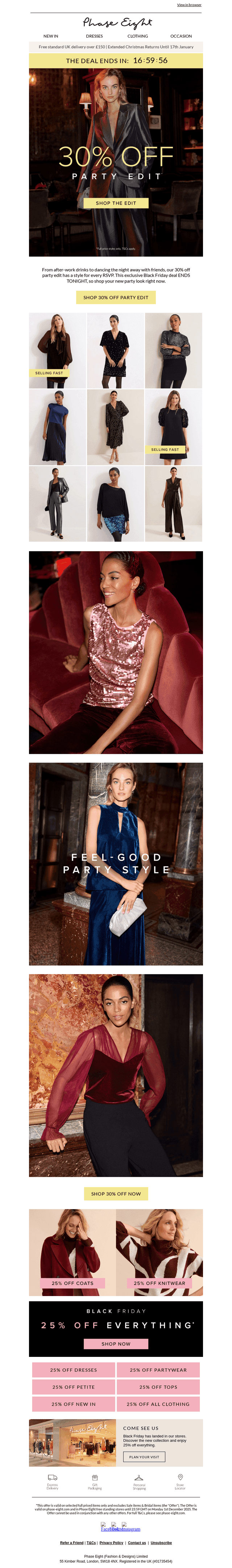 ENDS TONIGHT: 30% off party styles