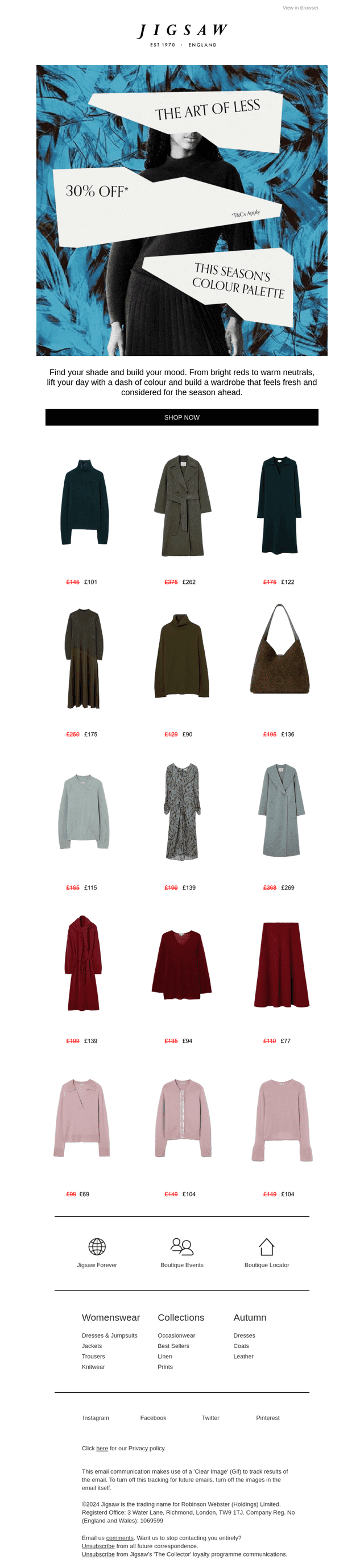 Colour your world with 30% off