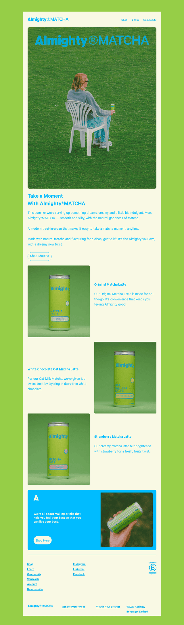 Your Almighty®Matcha Moment is Here 💚