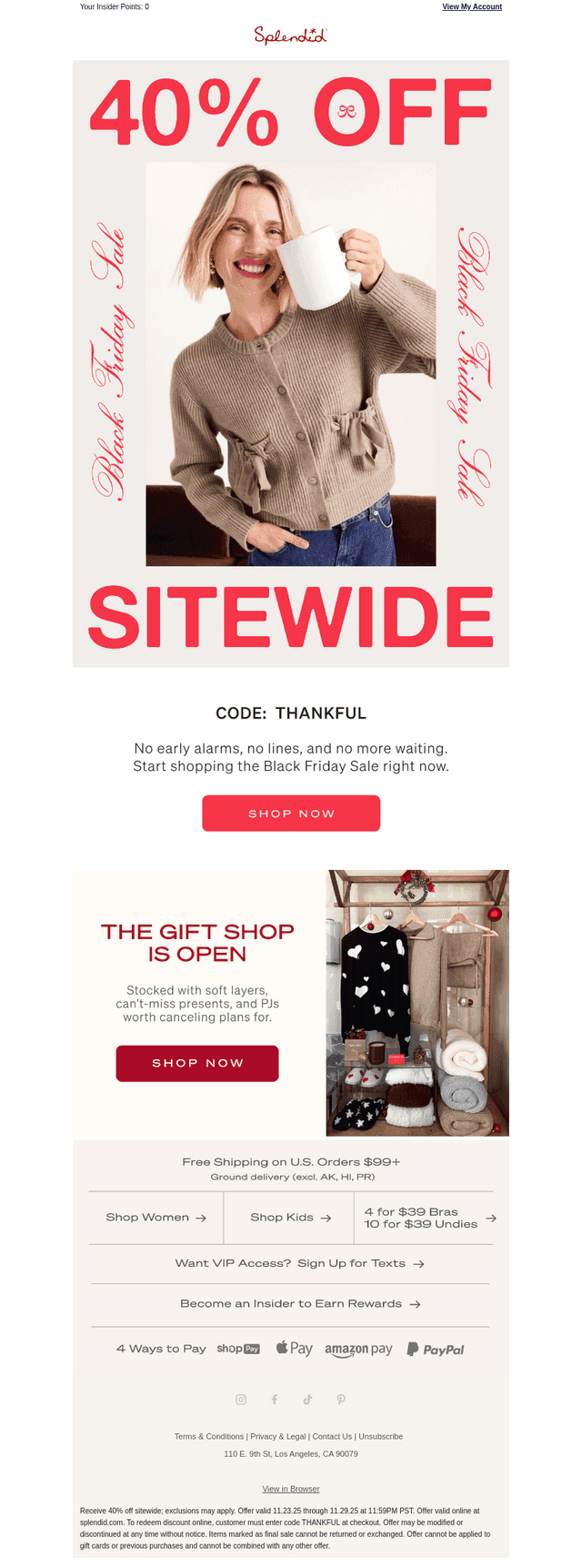🖤 Best Black Friday Ever! 40% Off Sitewide