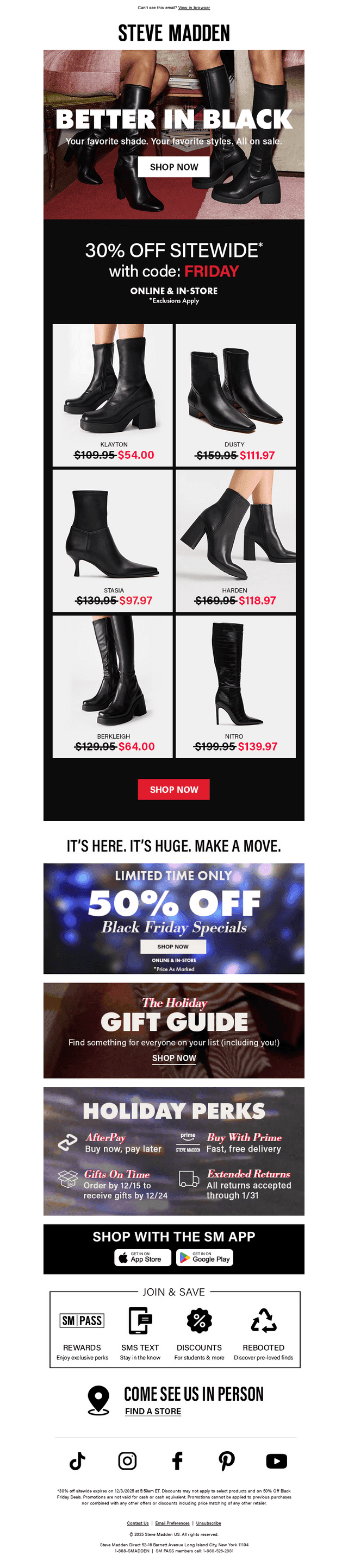 NOT A Drill: 30% OFF Black Boots