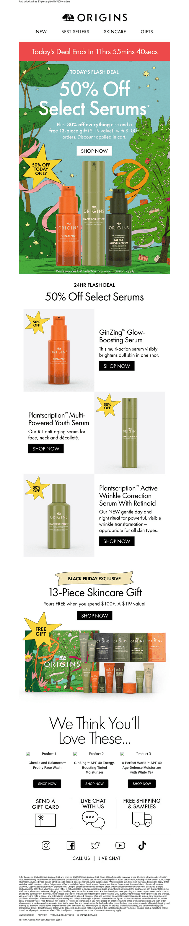 Final hours: 50% off serums