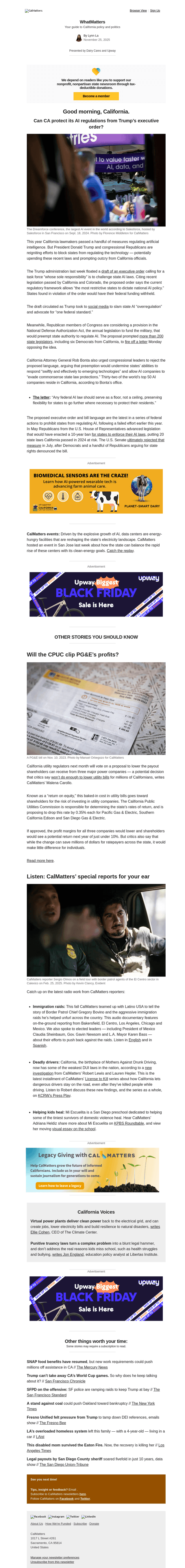 Calm email from Tue, Nov 25, 2025