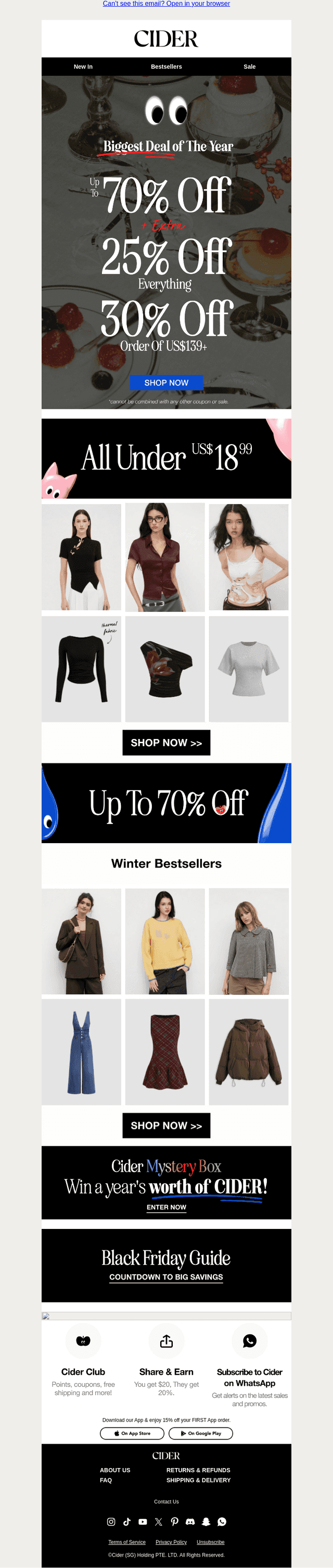 BIGGEST. SALE. YET.