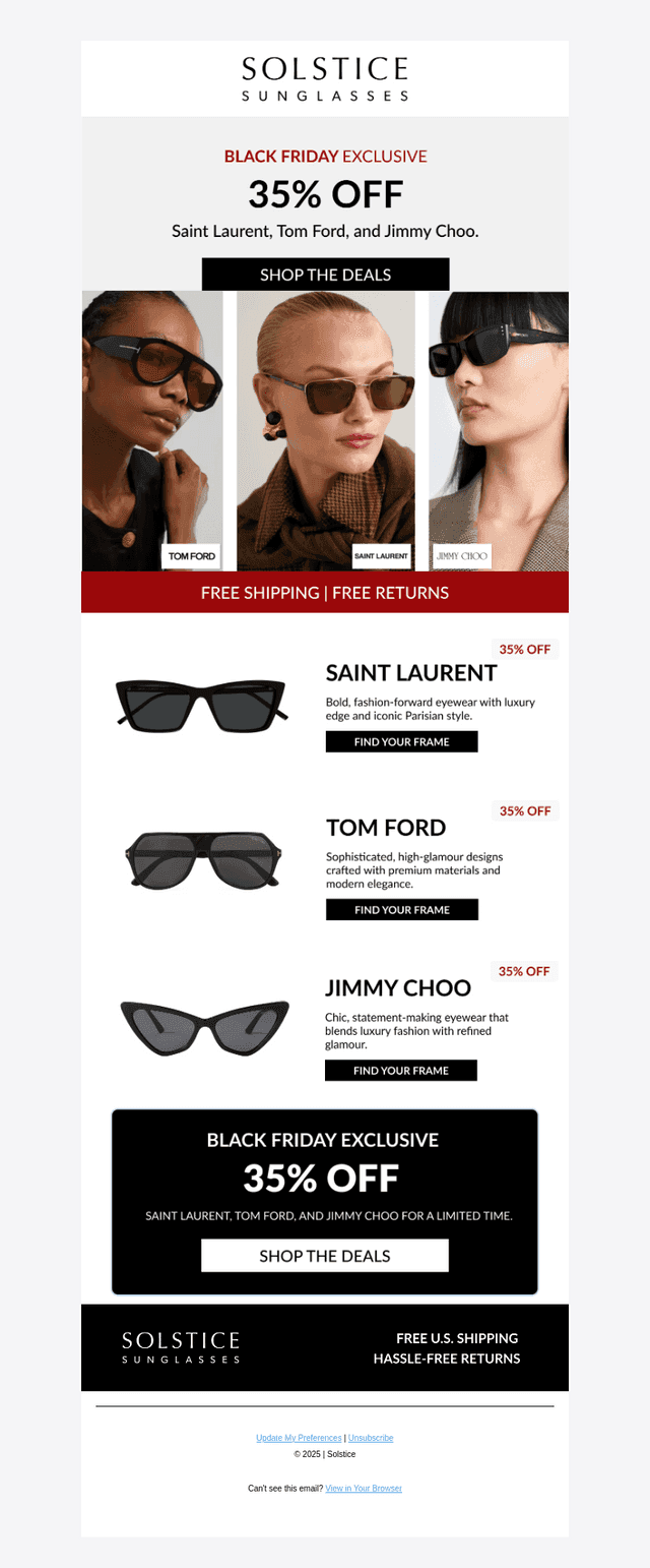 Save 35% on Tom Ford & More