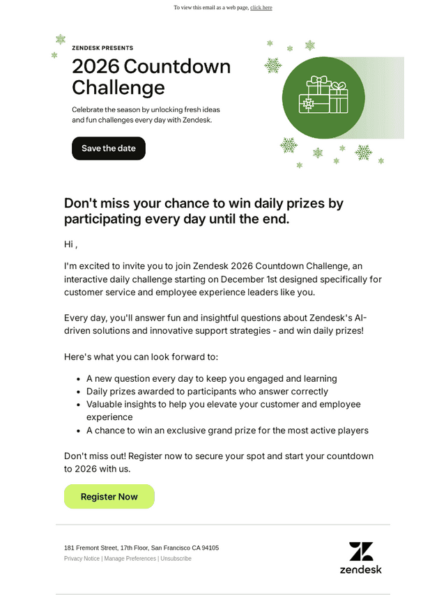 Zendesk email from Tue, Nov 25, 2025