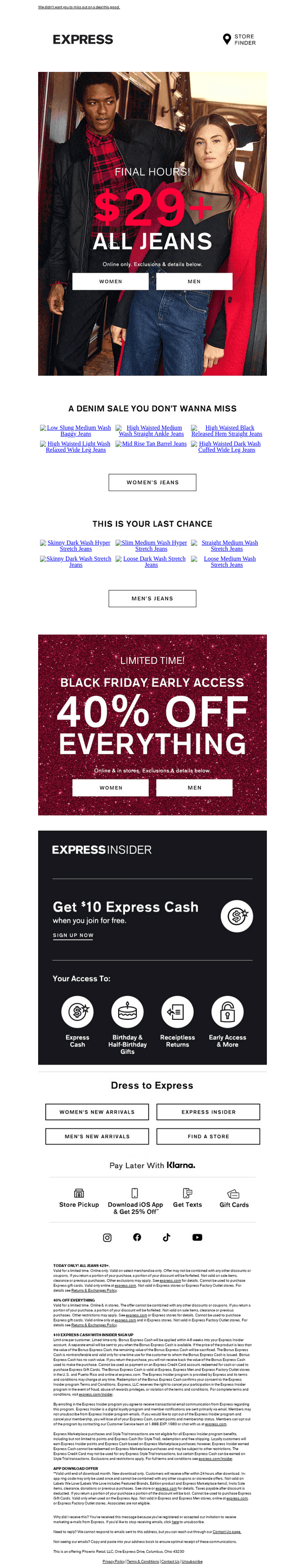 Final hours to get $29+ ALL JEANS