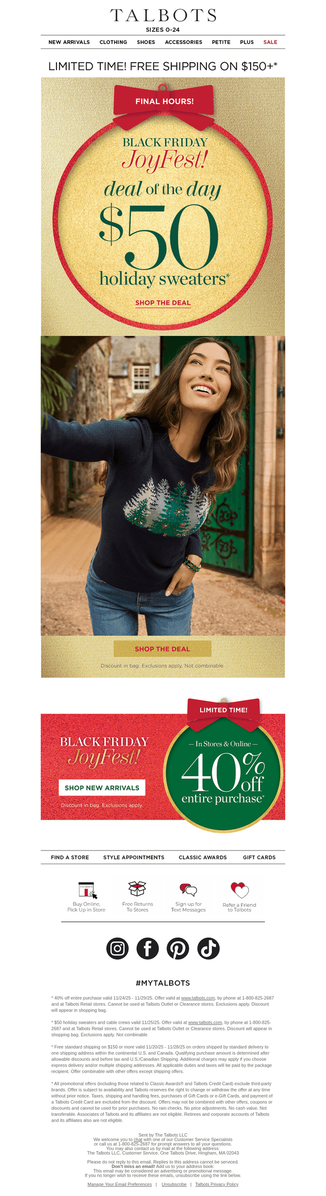 FINAL HOURS! $50 Festive Sweaters