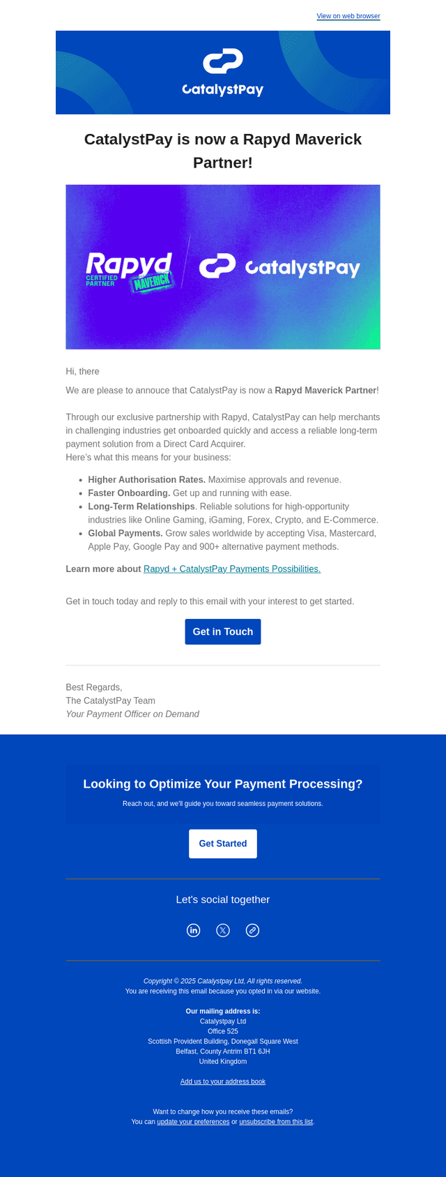 Catalyst Commerce email from Wed, Nov 26, 2025