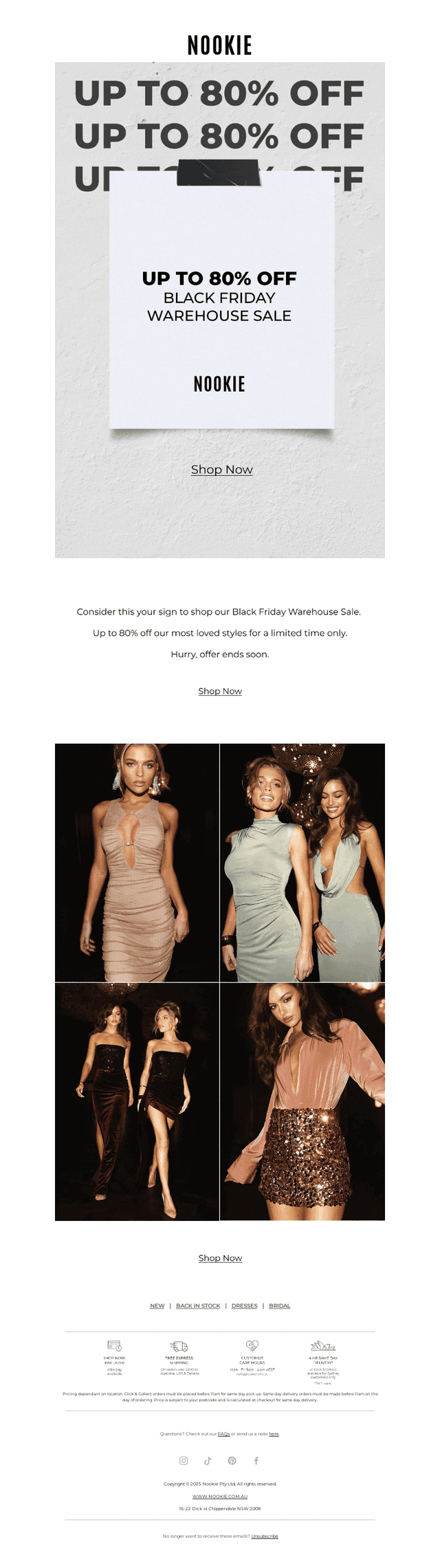 Up to 80% off continues 🖤