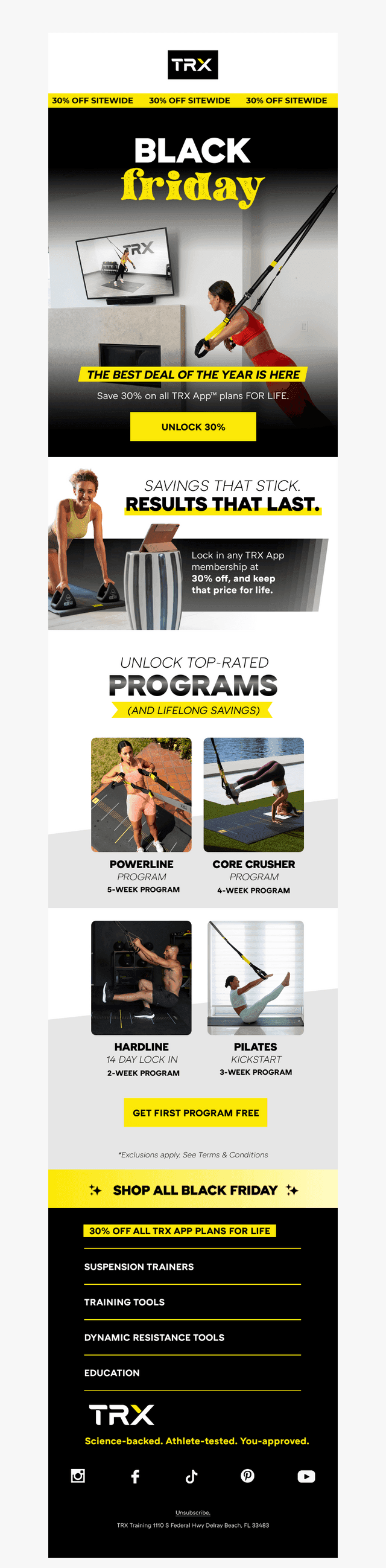 Q: What’s Better Than 30% Off the TRX App?