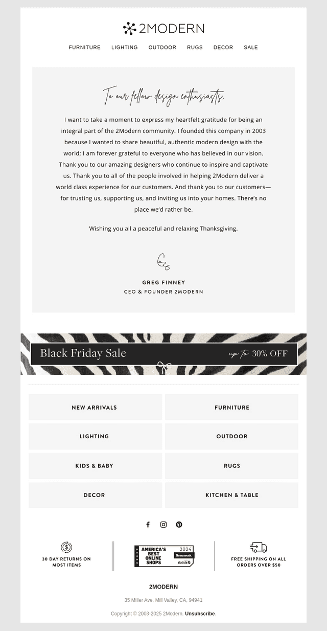 2Modern email from Wed, Nov 26, 2025