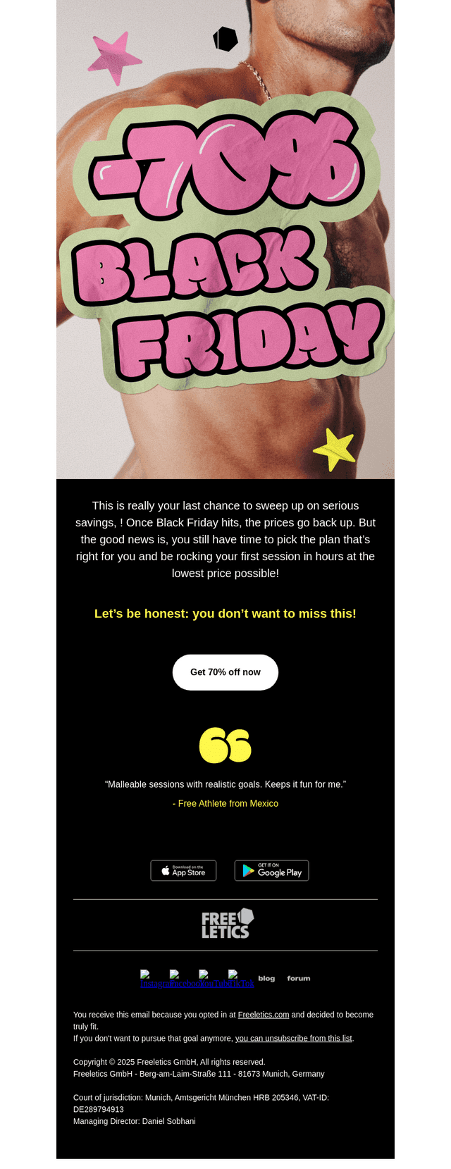 48 hours. 70% off. Your call.