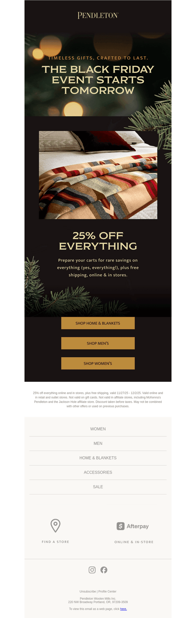 The Black Friday Event starts tomorrow