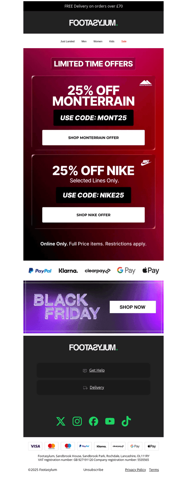 🚨 25% OFF Nike and Monterrain 🚨