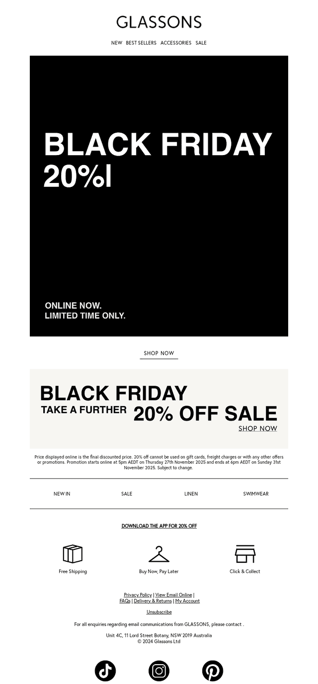 BLACK FRIDAY: 20% OFF EVERYTHING LIVE NOW