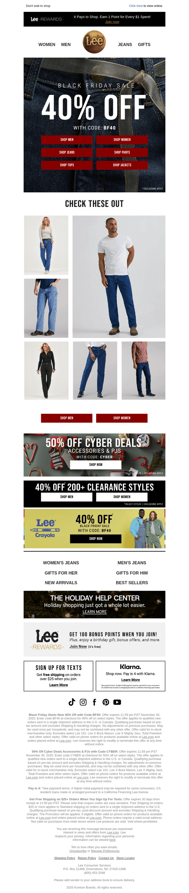 40% Off + Select Cyber Deals
