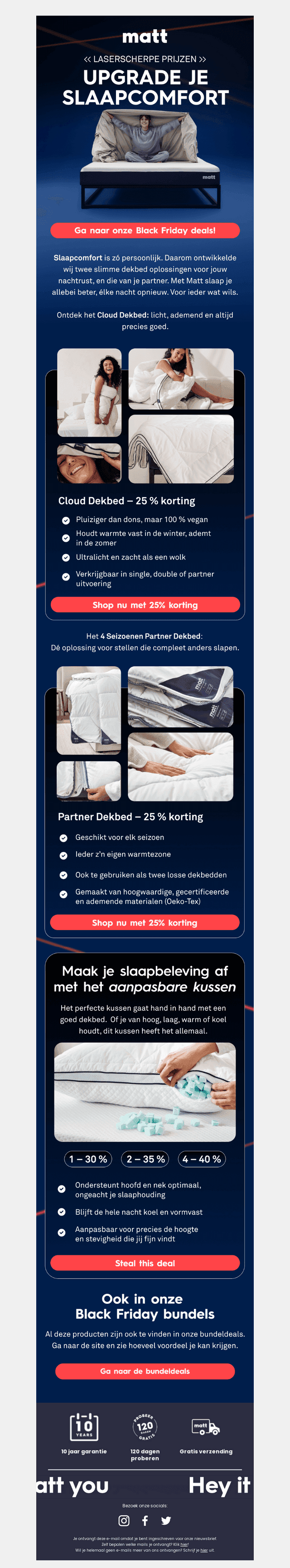 BLACK FRIDAY: 25% korting op onze dekbedden