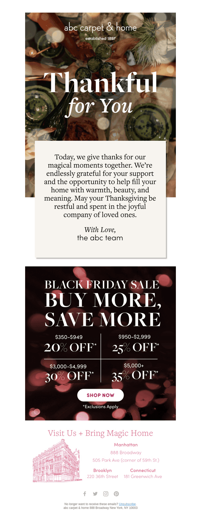 We're Thankful for You!
