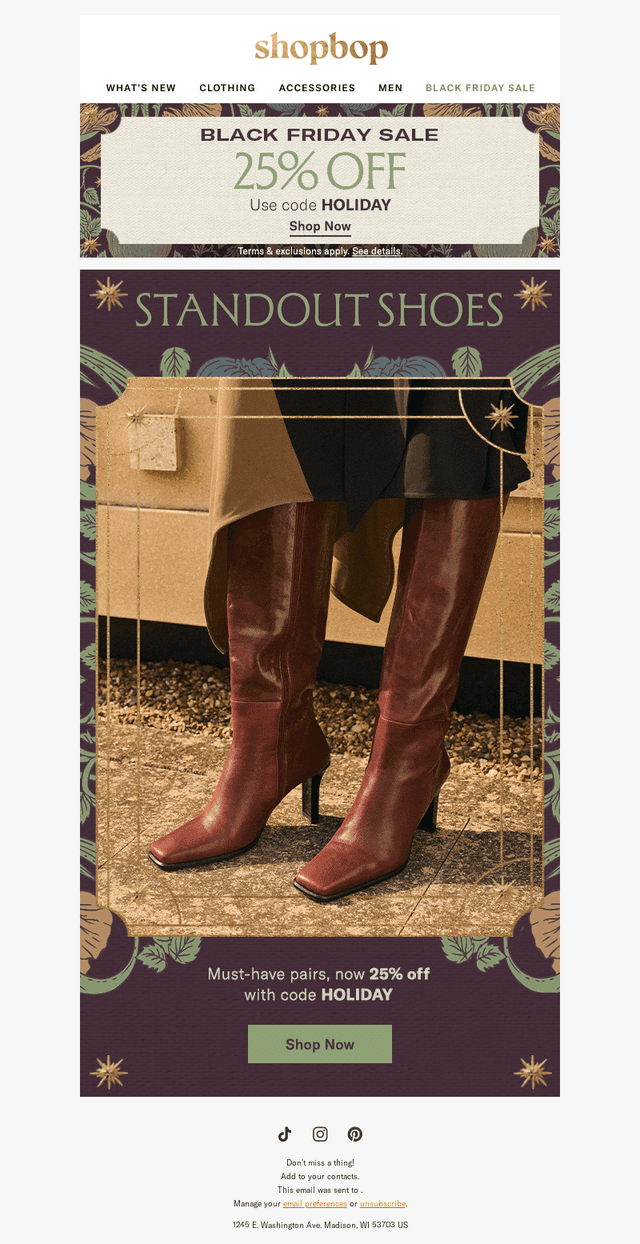 Must-have boots: 25% off