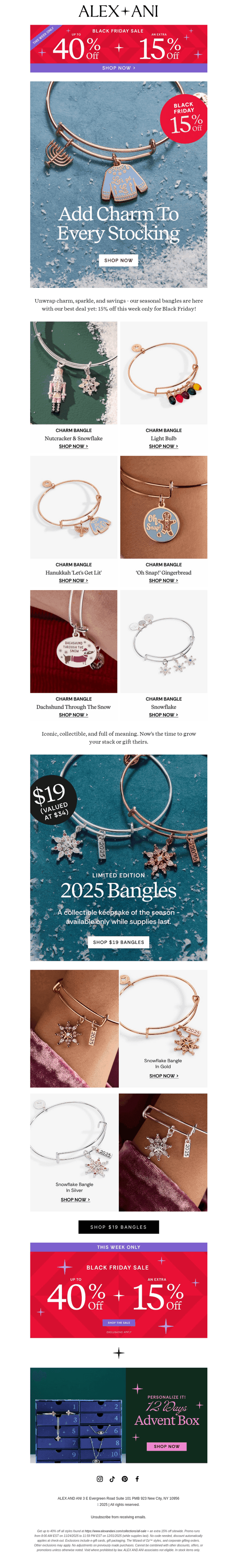 15% Off Holiday Bangles 💫 Stack the Savings