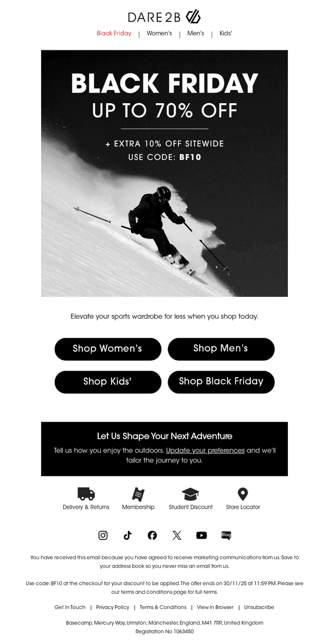 EXTRA 10% Off Black Friday Savings