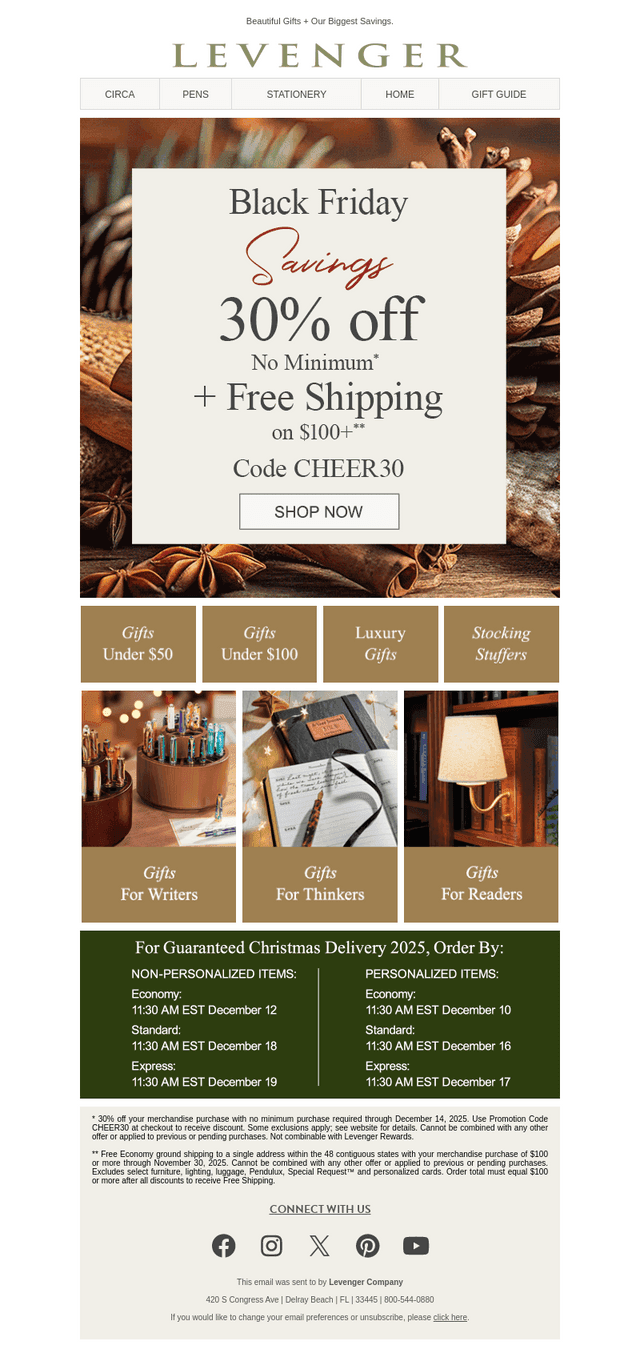 It's Here: 30% off + Free Shipping.