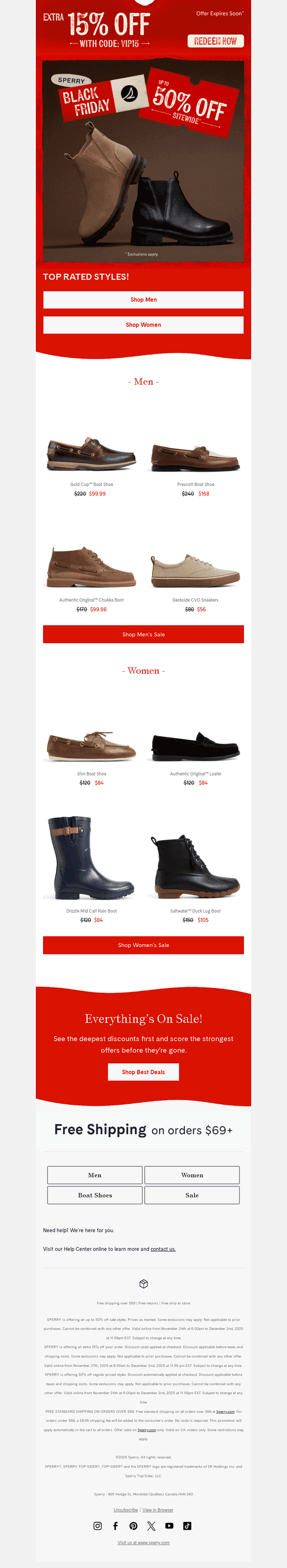 Sperry email from Fri, Nov 28, 2025