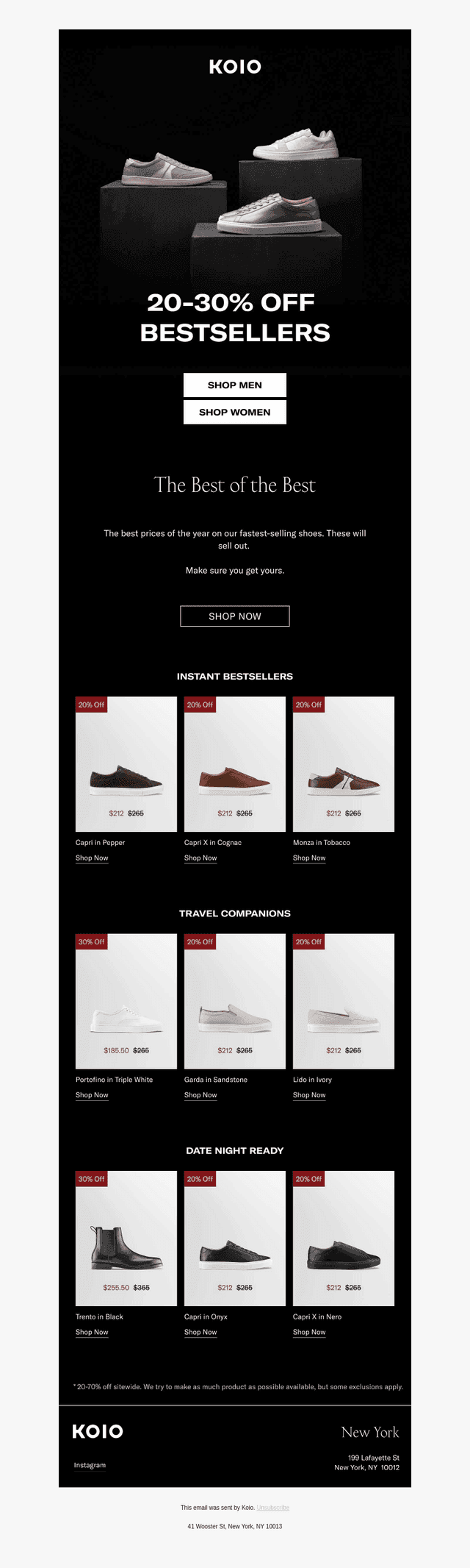 20-30% OFF BESTSELLERS