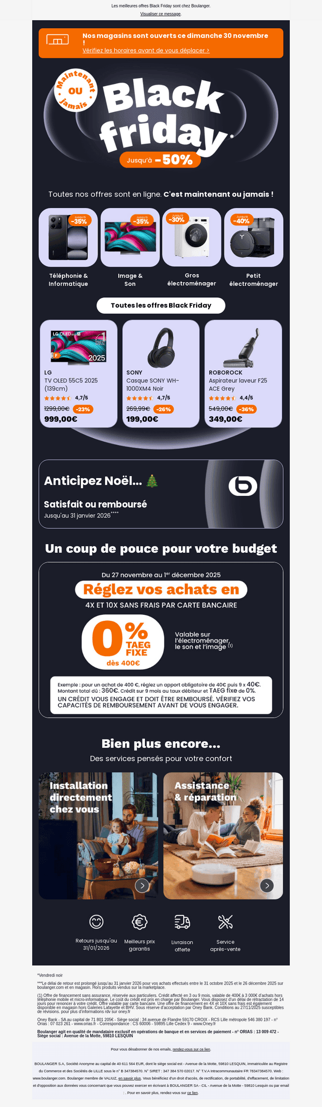 Boulanger email from Fri, Nov 28, 2025