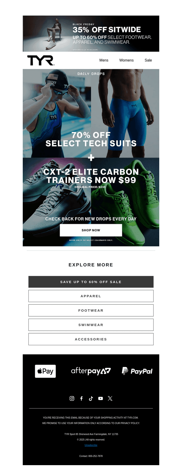 Daily Drop: $99 CXT-2 EC Trainers & 70% Off Select Techsuits