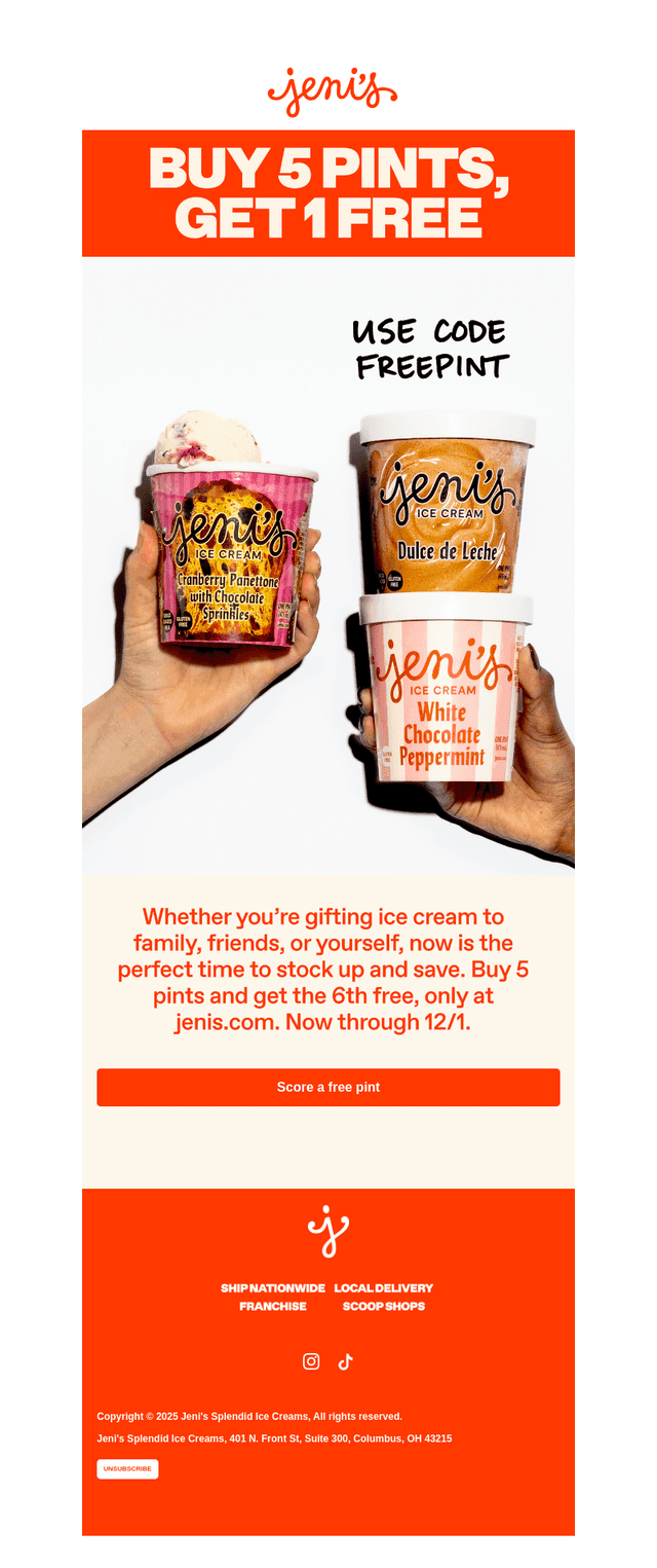 Get a free pint for Black Friday!