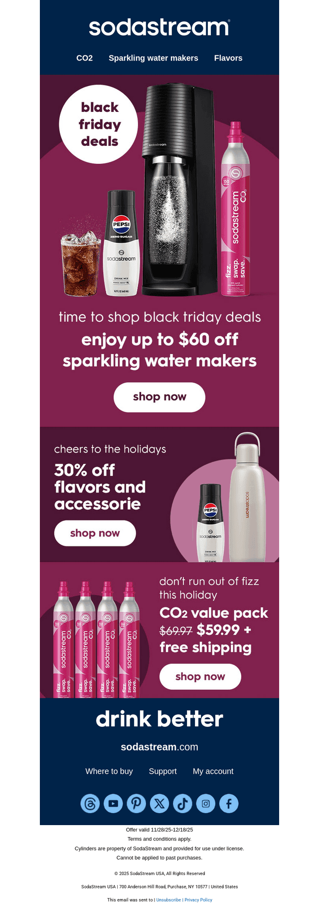 SodaStream email from Fri, Nov 28, 2025