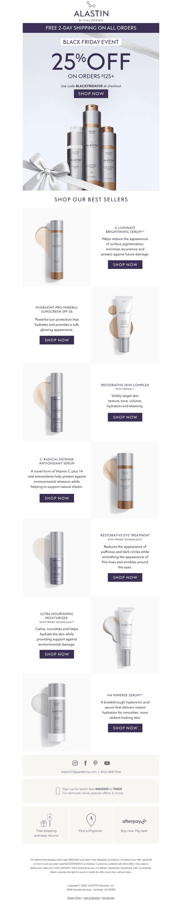 ALASTIN Skincare email from Fri, Nov 28, 2025
