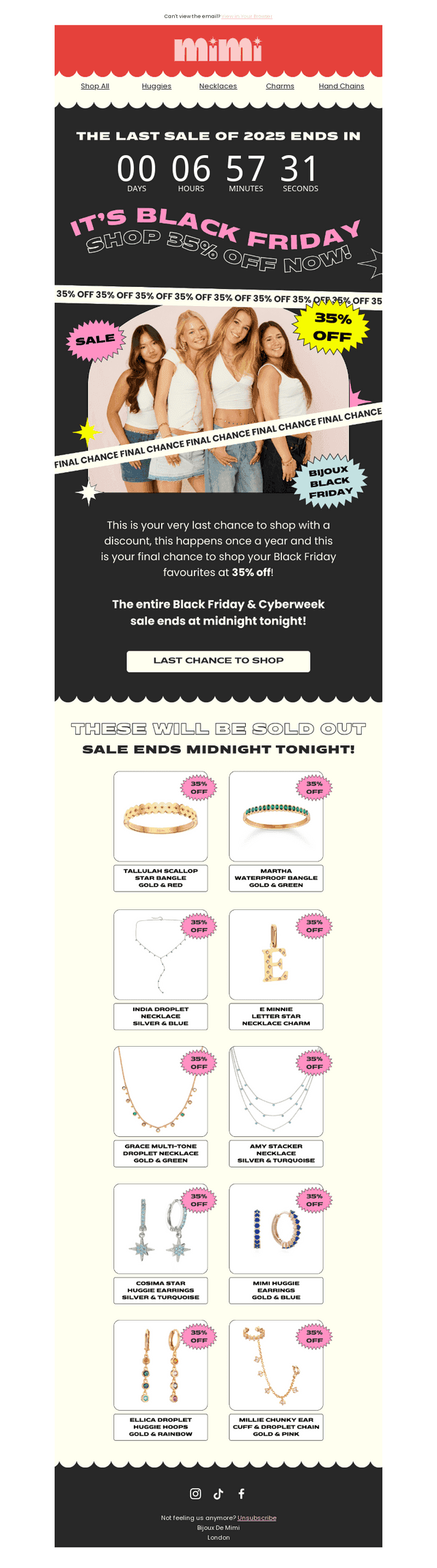 Final chance!!! Shop 35% off everything 💫