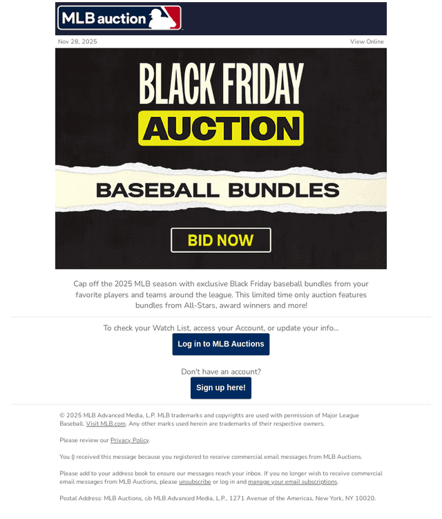 Black Friday baseball bundles - now live!