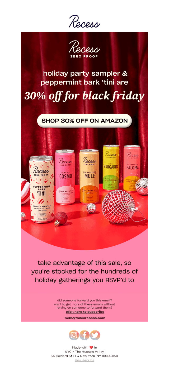 get 30% off holiday Recess