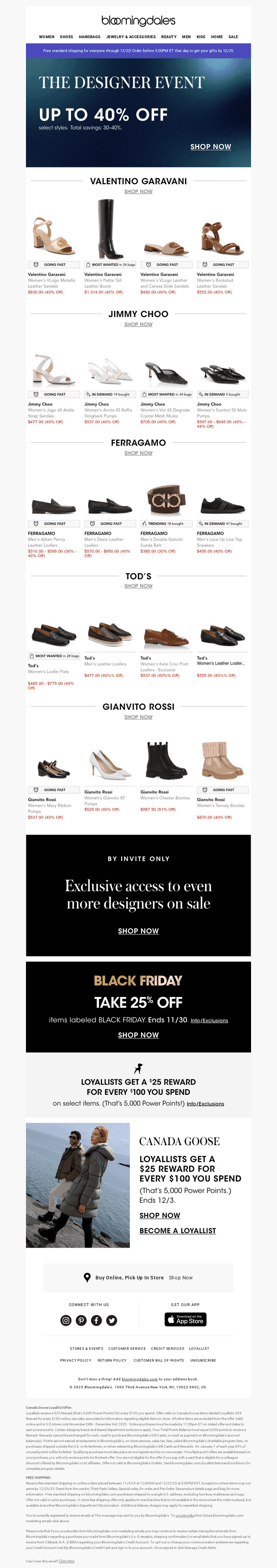Save up to 40% on designer styles
