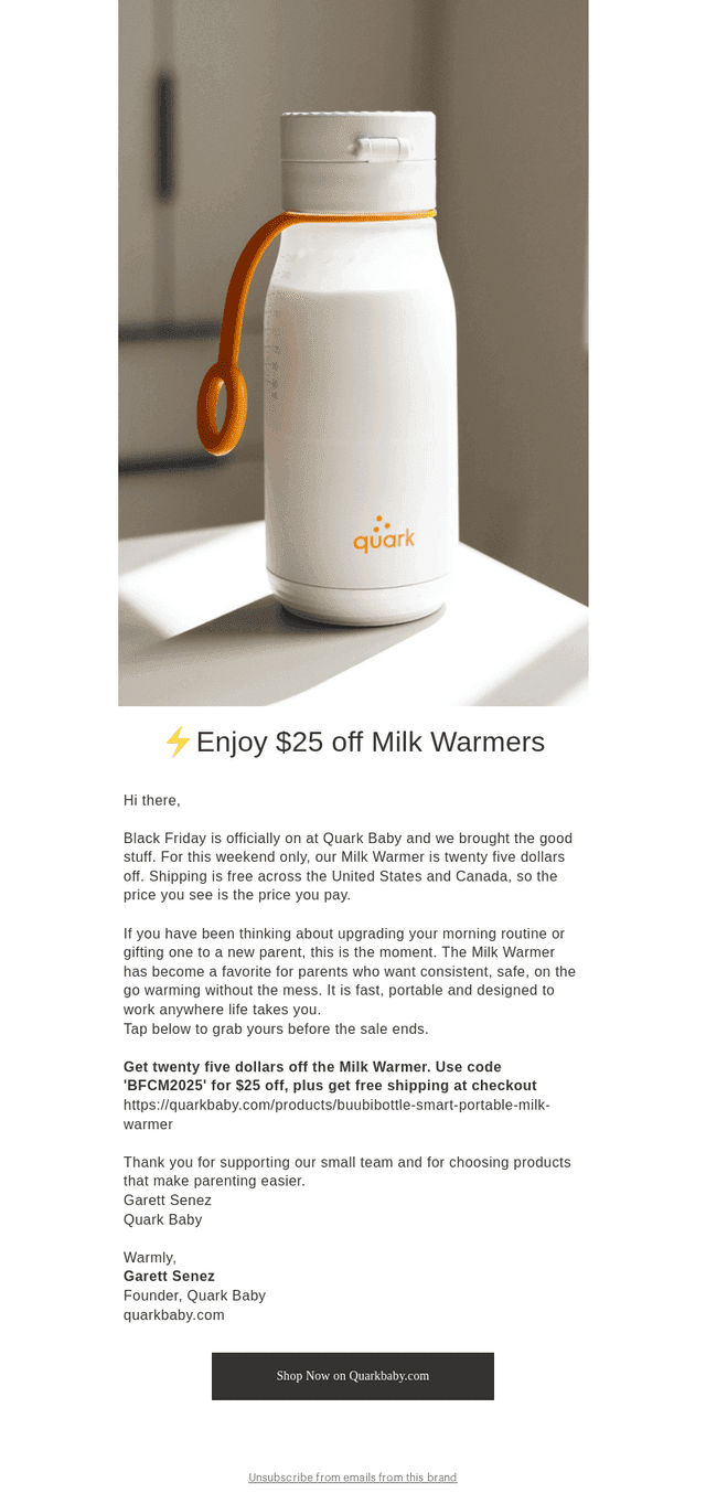Faire email from Fri, Nov 28, 2025