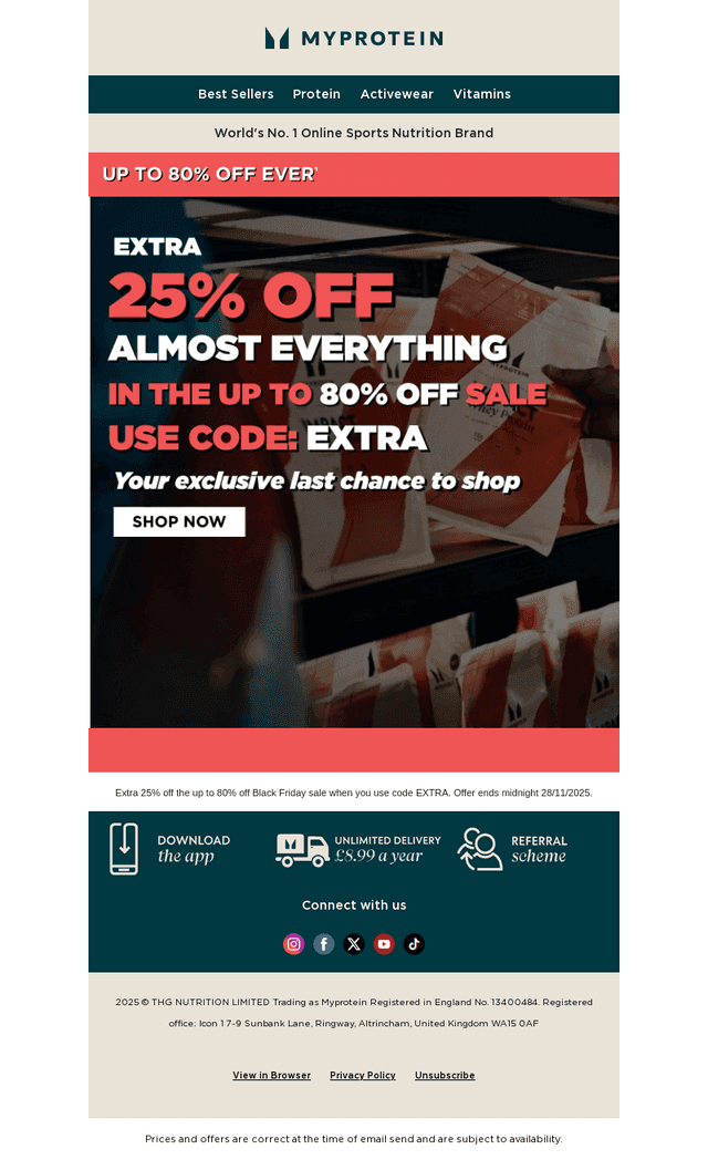 Your FINAL chance: Extra 25% off⏰