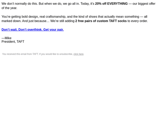 20% Off Sitewide | No Exclusions