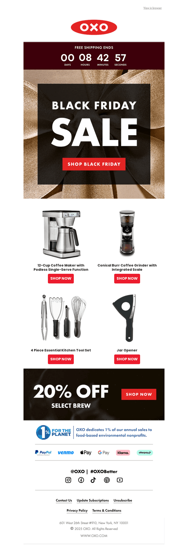 OXO email from Fri, Nov 28, 2025