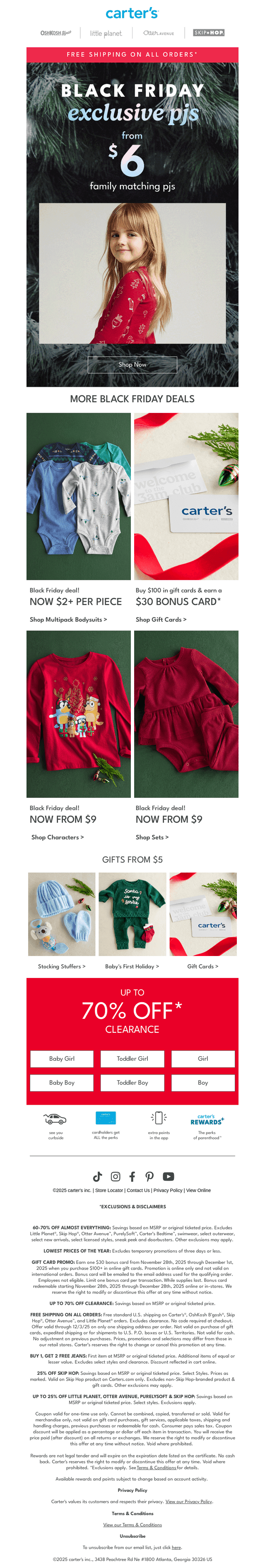 From $6 ✨ PJs for the whole fam